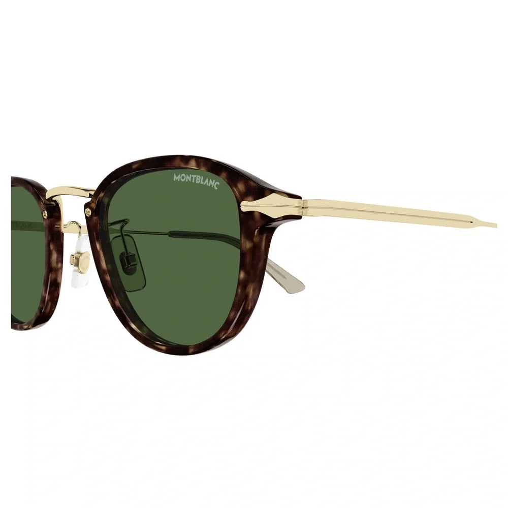 Mont Blanc MB0336S Sunglasses Havana Gold Acetate/Metal Square